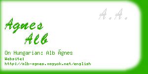agnes alb business card