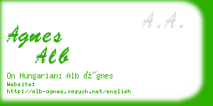 agnes alb business card